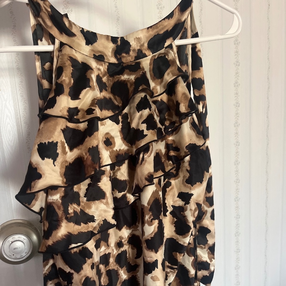 Cheetah strapless top